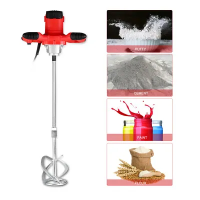 Buy 2100W Handheld Electric Concrete Cement Mixer Drywall Mud Mortar Mixing 6 Speed • 40.48$