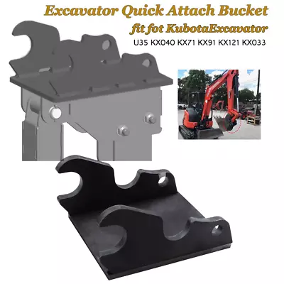 Buy For Kubota Excavator Quick Change Adaptor Ears Mount Plate U35 KX91 KX121 KX040 • 205.99$