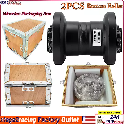 Buy 2PCS Track Roller Bottom Rollers For Kubota KX033-4 Excavator Undercarriage • 218$