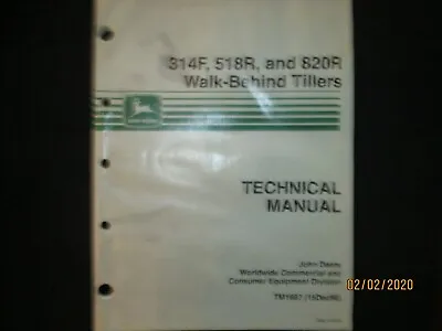 Buy John Deere 314F, 518R & 820R Walk-Behind Tillers Technical Repair Service Manual • 22.47$