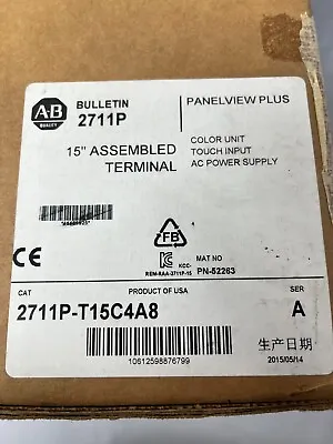 Buy Allen Bradley 2711P-T15C4A8 PanelView Plus 6 1500 Touch Screen - NEW IN BOX • 4,660$