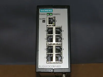 Buy Siemens Ruggedcom I801nc 6gk60081as100mt0-za00+x00 Ethernet Switch • 499.99$