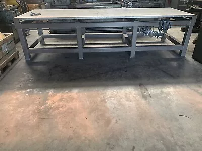 Buy 12' X 4' Steel Fabrication Layout Weld Table 1-3/8  Thick Top On Heavy Adj Base • 4,500$