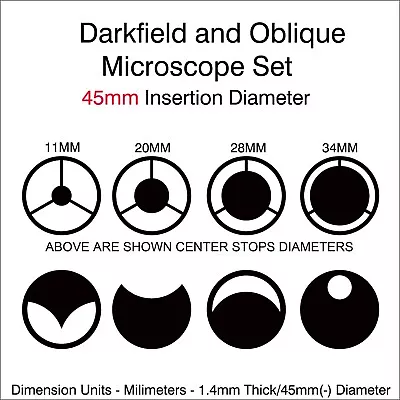 Buy 45mm Diameter Microscope Darkfield And Oblique Illumination Set • 12.50$