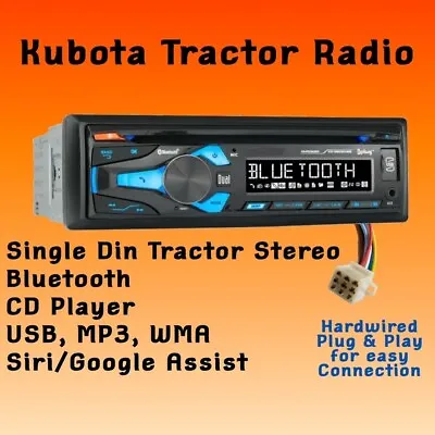 Buy Direct Plug & Play Kubota Tractor Radio AM FM Bluetooth RTV 1100 RTX 1100C B2650 • 112.07$