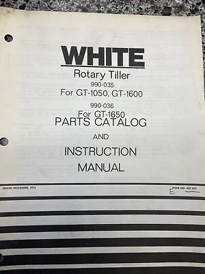 Buy White Roto Tiller Parts And Instruction Manual For Gt-1050/gt1600 432641 • 8$