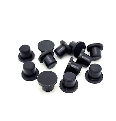 Buy 5/16  Silicon Rubber Drill Hole Plugs Push In Compression Stem 1/2  Top Flange • 10.95$