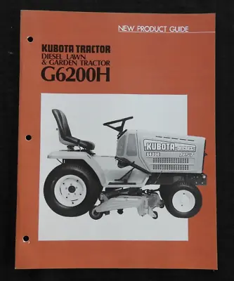 Buy Kubota G6200h Lawn & Garden Tractor  New Product  Catalog Brochure Guide 1986-90 • 22.95$