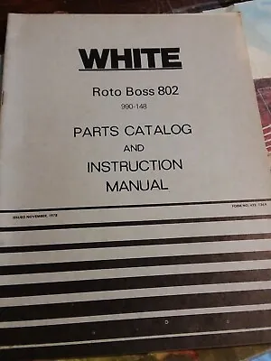 Buy White Wfe Roto Boss 802 Roto Tiller 990-148 Parts Catalog And Instruction Manual • 7.20$