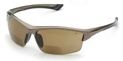 Buy Elvex Delta Plus RX350 Bifocal Safety/Reading Glasses Brown 1.0 To 3.0 Mag Z87.1 • 17.95$