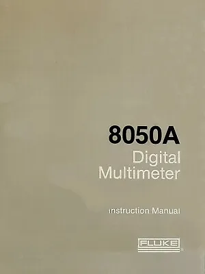 Buy Manuel D'utilisation Et De Maintenance Fluke  8050A • 18.58$