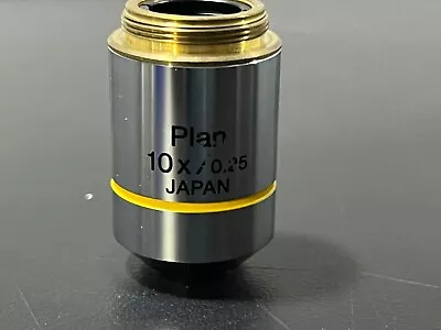 Buy Olympus Plan 10x / 0.25 ∞/- Microscope Objective Lens For BX/CX • 44$
