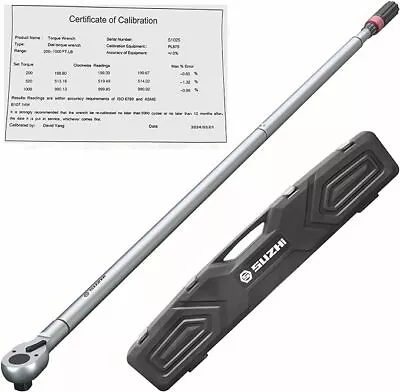 Buy 1-Inch Drive Click Torque Wrench 200-1000 FT.LB/271-1356.7N.M 71'' Length • 293.50$