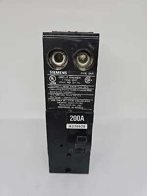Buy Siemens Type QN2200RH QNRH 200-Amp 2 Pole 240-Volt Circuit Breaker • 94.99$