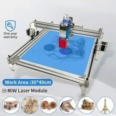 Buy 80W Laser 30*40cm CNC DIY Laser Engraving Cutting Machine Desktop Wood Router • 284.05$