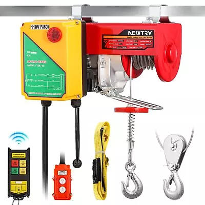 Buy 1320lb Electric Hoist Lift, Wireless & Cable Remote Control Overhead Electric... • 281.29$