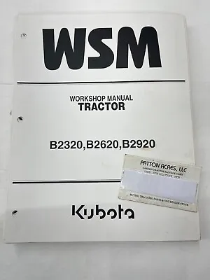 Buy Work Shop Manual For Kubota Tractor Models B2320 B2620 B2920 • 50$
