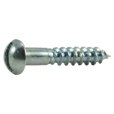 Buy #4 Wood Screws, Slotted Round Head, Zinc Plated Steel Length 1/4 To 1 1/4'' • 4.27$