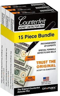 Buy Dri Mark CFD15PK Counterfeit Bill Detector Marker Pen, Made In The USA, 3 Tim... • 43.61$