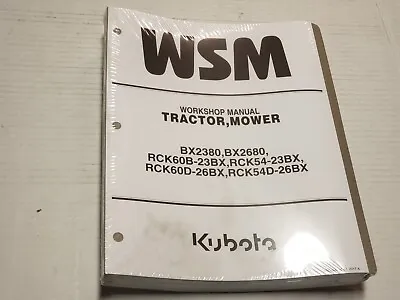 Buy Kubota WSM Work Shop Manual Tractor Mower Booklets NOS BX2380 BX2680 • 49.95$