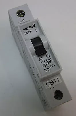 Buy Siemens 5SX2 102-8 D2 Circuit Breaker, 1-Pole, 2A • 9.99$