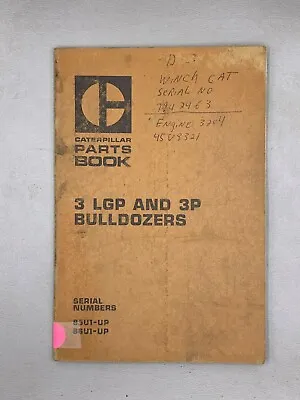 Buy Caterpillar 3 Lgp & 3p Bulldozers Parts Book Ueg0704s • 9.95$