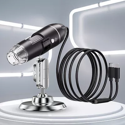 Buy Digital Microscope 1600X USB Coin Microscope 8 LED Magnifier Soldering Camera • 22.97$