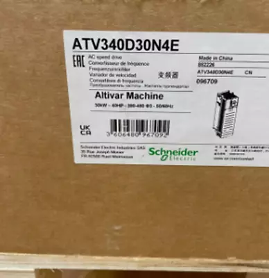 Buy NEW SCHNEIDER ATV340D30N4E Ethernet Inverter 30kW 400V • 2,527.98$