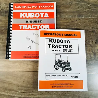 Buy Kubota B1550Hst-D Tractor Owner Operators Manual Parts Catalog Set Book • 34.97$