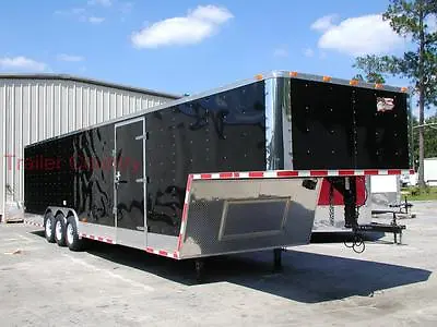 Buy NEW 8.5 X 38 8.5x38 Enclosed Gooseneck Cargo Carhauler Trailer - MUST SEE ! ! • 2.25$