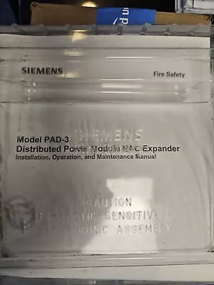 Buy Siemens PAD-3 Distributed NAC Booster Power Supply   NEW FIRE ALARM 500-699080 • 550$