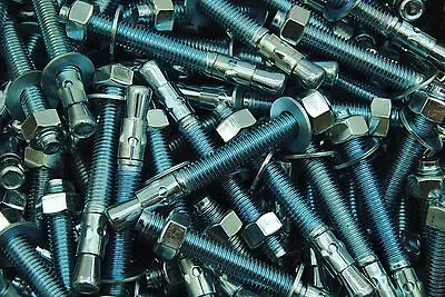 Buy (150) Concrete Wedge Anchor Bolts 1/2 X 4-1/2 Includes Nuts & Washers BULK • 259.99$