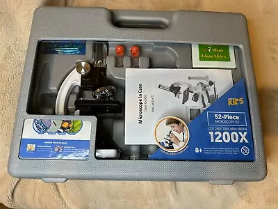 Buy AmScope 120X-1200X Starter Compound Microscope +Slide Kit  - Science For Kids • 25$