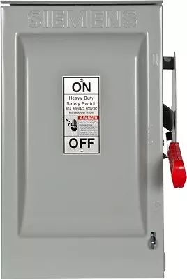 Buy Siemens HF362N 60 Amp 3 Pole 600 Volt Fused Indoor Safety Switch • 219.99$