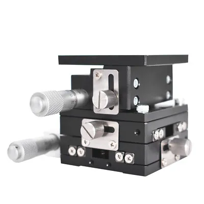 Buy XYZ 3 Axis Linear Stage Trimming Platform Bearing Tuning Sliding Table 60×60mm • 103.22$
