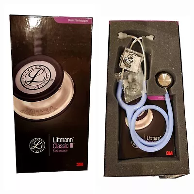 Buy 3M LITTMANN Classic III Stethoscope Ceil Blue 27  Model 5630 W/ Accessories  • 129$