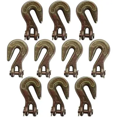 Buy (10) 5/16  Clevis Grab Hooks Flatbed Truck Trailer Transport Tow Chain Hook • 39.89$