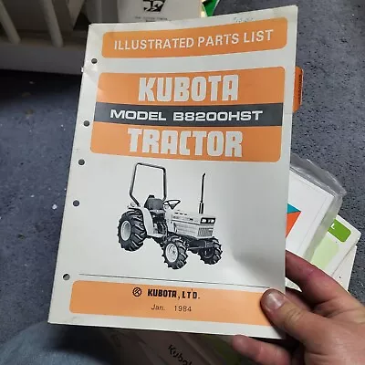 Buy Kubota B8200Hst Tractor Parts Assembly Manual Catalog Exploded Views Numbers • 36$