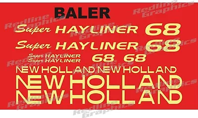 Buy New Holland 68 Baler Super Hayliner Decals Free Shipping • 85$
