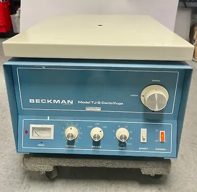 Buy Used Beckman Centrifuge Model# TJ-6 W TH-4 Rotor & Buckets, Approx. 2600 RPM Max • 305$