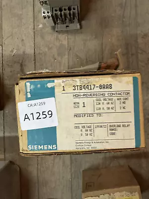 Buy Siemens 3TB4417-8AA8 Non Reversing Contactor • 110$