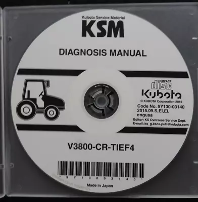 Buy Kubota Svl 65 75 90 95 Skid Steer Loader  V3800-cr-tief4 Engine Diagnosis Manual • 27.85$