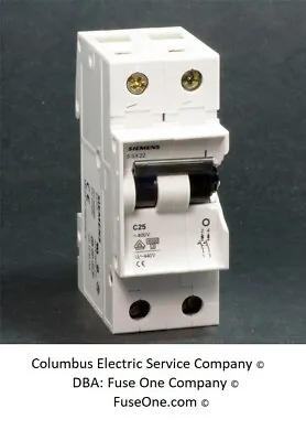 Buy Siemens C25 Circuit Breaker, 25 Ampere, 480 VAC, 2-Pole, NEW • 3.99$