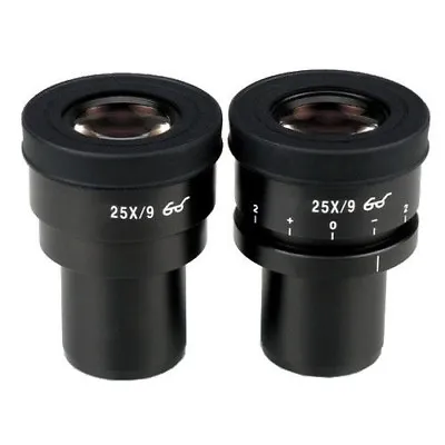 Buy AmScope Pair Of Extreme Widefield 25X Eyepieces (30mm) With One Focusable • 87.99$