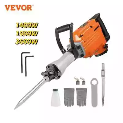 Buy VEVOR Demolition Jack Hammer - 1400W/3600W Concrete Electric Hammer Drill • 180$