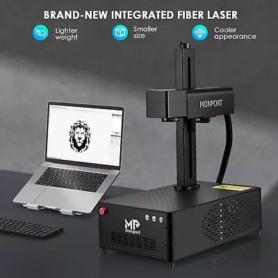Buy MONPORT 20W LightBurn Fiber Laser Engraver Marking Machine Electric Lifting Set • 1,489$