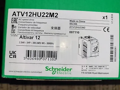 Buy Schneider ATV12HU22M2 IN STOCK ONE YEAR WARRANTY FAST DELIVERY 1PCS NIB • 314.74$
