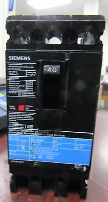Buy 😃 Siemens 40 Amp Circuit Breaker 480 Vac 3 Pole Ed43b040 • 166.99$