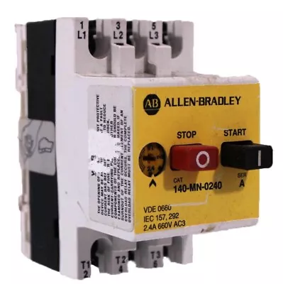 Buy Allen-Bradley 140-MN-0240 Motor Starter 2.4A 660V AC3 10kA Ser A • 10$