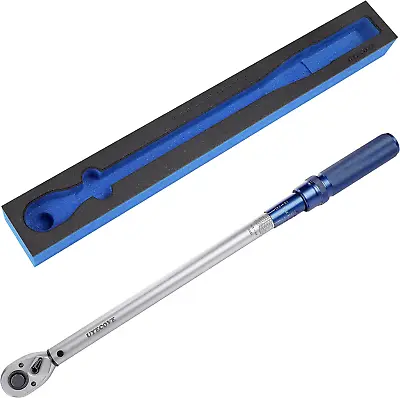 Buy 1/2-Inch Drive Click Torque Wrench, Torque Wrench 1/2 Drive 25-250FT.LB/33.9-339 • 76.10$